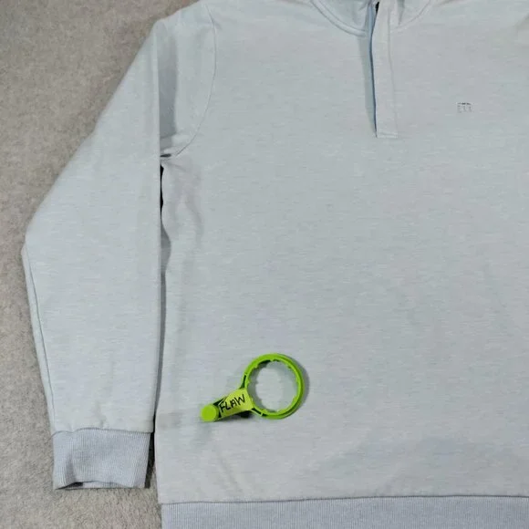 TravisMathew Cloud Quarter Zip 2.0 Mens XL Heather Blue 1/4 Zip Pullover - Picture 6 of 10